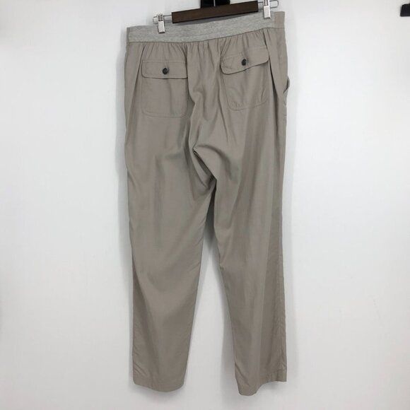 St John grey / nude drawstring waist lightweight track pants pockets size 12 - Picture 14 of 15